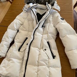 nautica, small, long puffer jacket, water resistant
